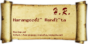 Harangozó Renáta névjegykártya