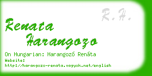 renata harangozo business card